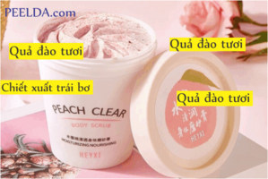 tay-da-chet-body-dao-peach-clear-body-scrub Thành Phần Và Công Dụng Của Tẩy Da Chết Body Đào