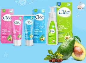 Thiết kế kem tẩy lông Cleo khá bắt mắt