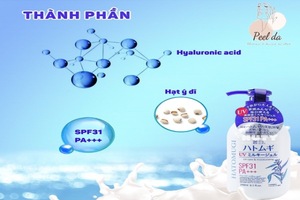 Review sữa dưỡng thể Hatomugi về thành phần