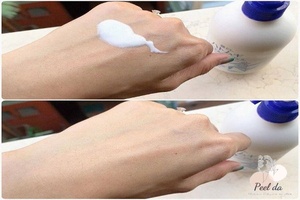Sản phẩm có chất kem mỏng mịn, thẩm thấu nhanh