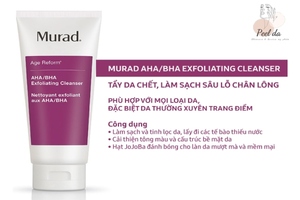 Murad AHA/BHA Exfoliating Cleanser là sữa rửa mặt có chứa BHA